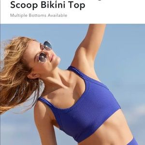 Aerie Jacquard Longline Scoop Bikini Top
